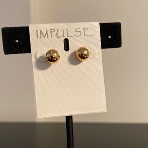 Impulse Gold Ball Stud Earrings
